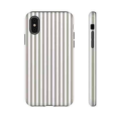 Gray & White Stripe iPhone Case