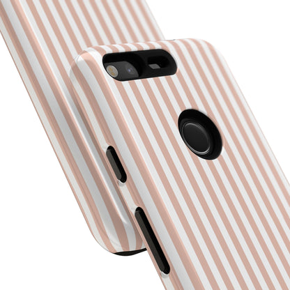 Blush & White Stripe Google Pixel Case