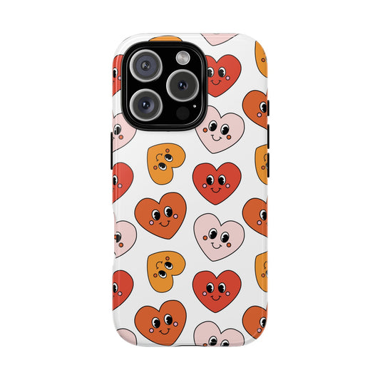 Smiley Heart Faces iPhone Case