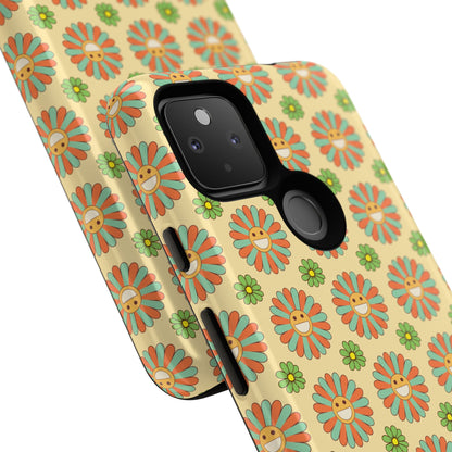 Smiley Retro Floral Google Pixel Case