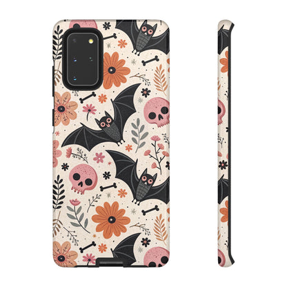 Floral Bats & Skulls Halloween Samsung Case
