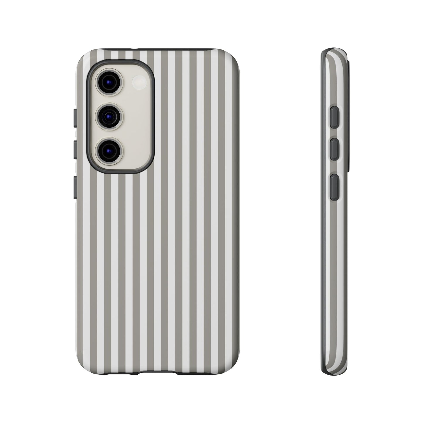 Gray & White Stripe Samsung Case