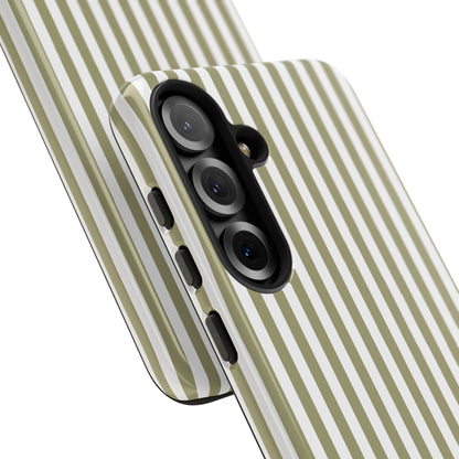 Sage & White Stripe Samsung Case