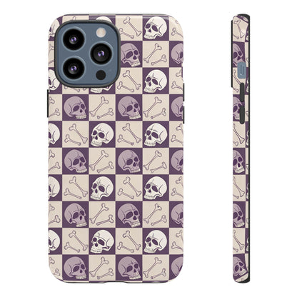 Skull & Bones Checkered iPhone Case