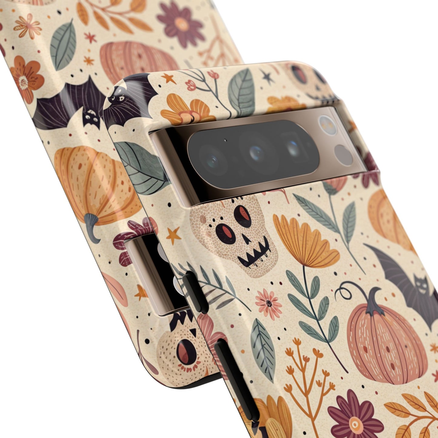 Halloween Skulls & Pumpkins Floral Google Pixel Case