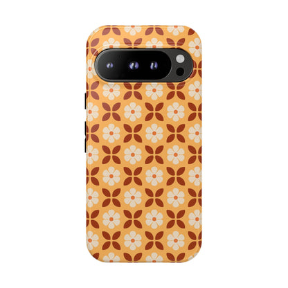 Retro Orange Flower Power Google Pixel Case