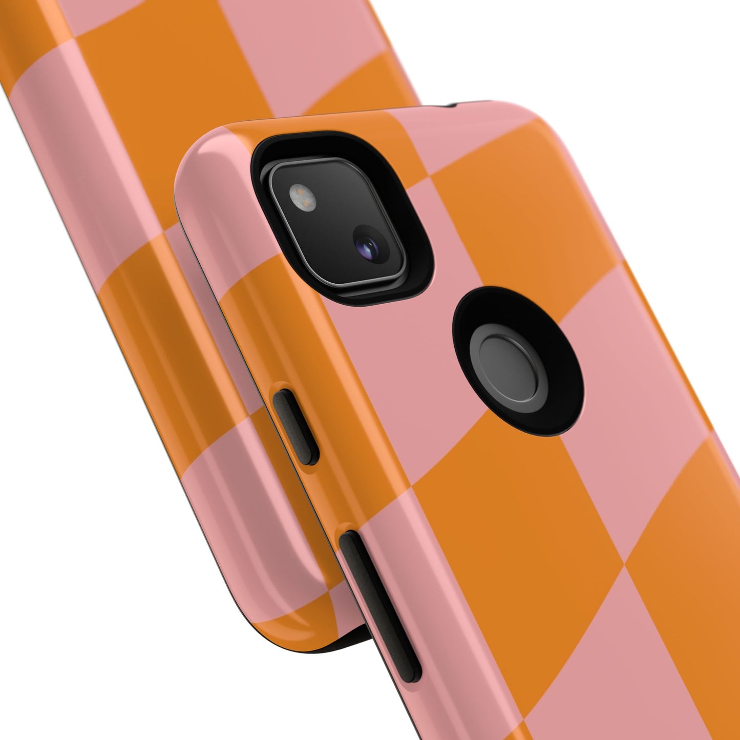 Pink & Orange Wavy Checker Google Pixel Case