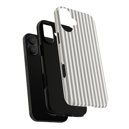 Gray & White Stripe iPhone Case