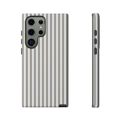 Gray & White Stripe Samsung Case