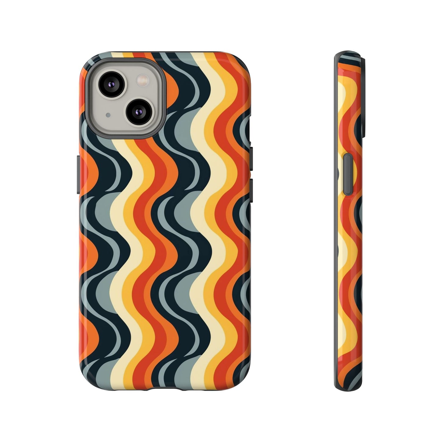 Retro Wavy Stripe iPhone Case