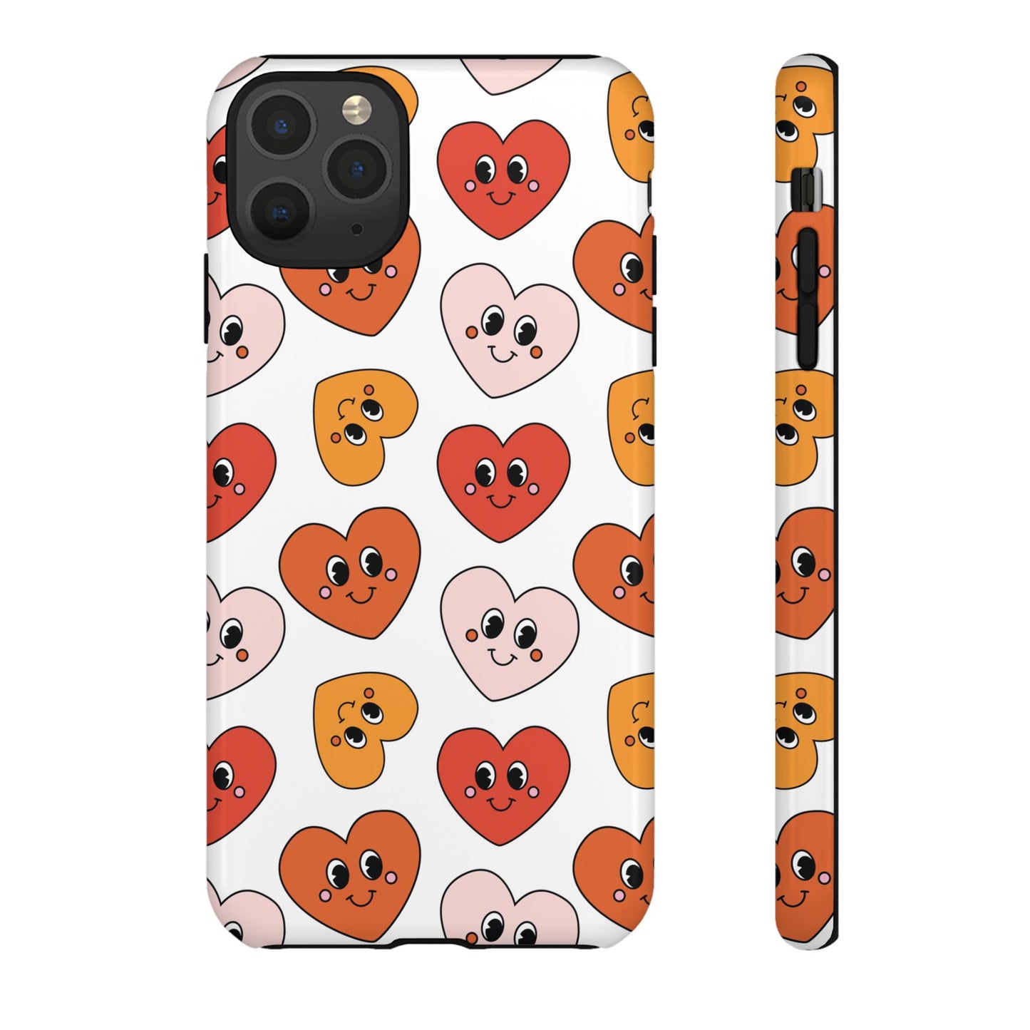 Smiley Heart Faces iPhone Case