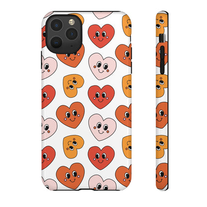 Smiley Heart Faces iPhone Case