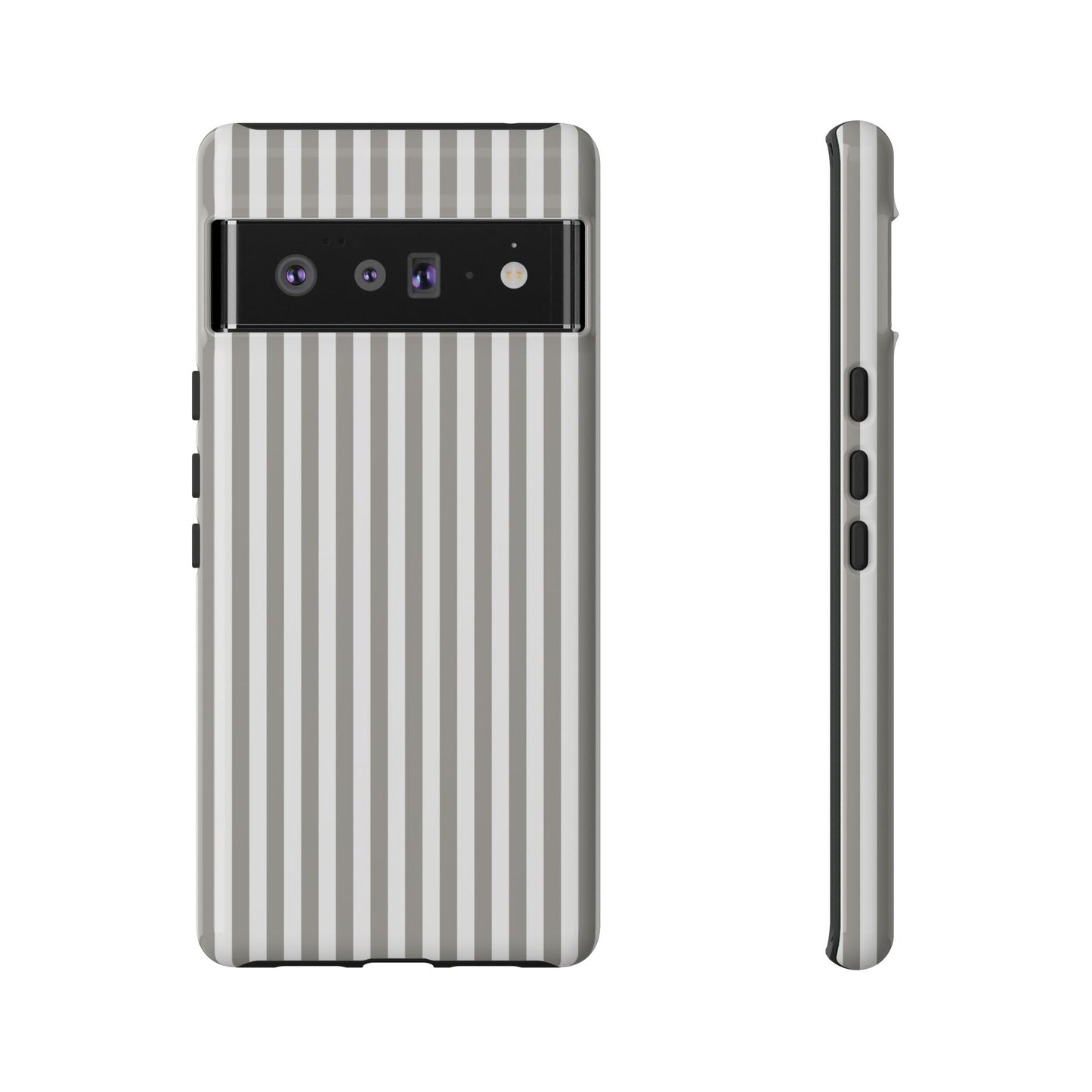 Gray & White Stripe Google Pixel Case