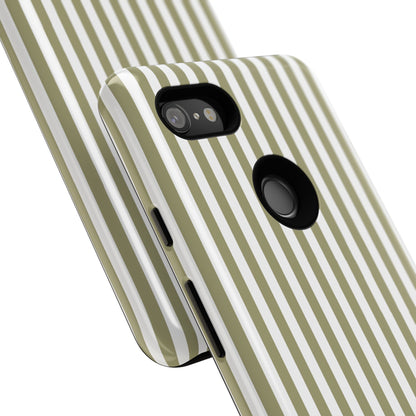 Sage & White Stripe Google Pixel Case