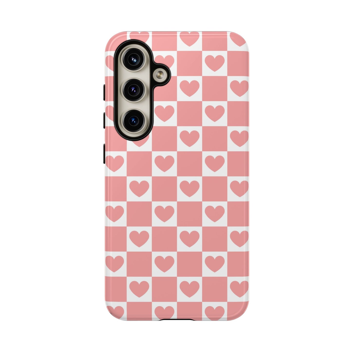 Pink Heart Checkerboard Samsung Case