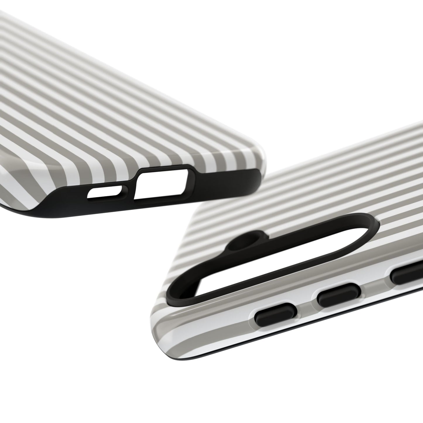 Gray & White Stripe Samsung Case