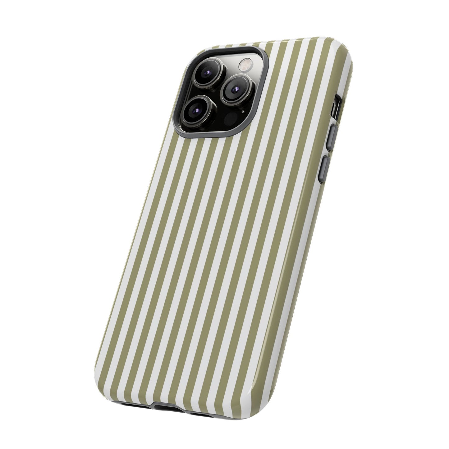 Sage & White Stripe iPhone Case