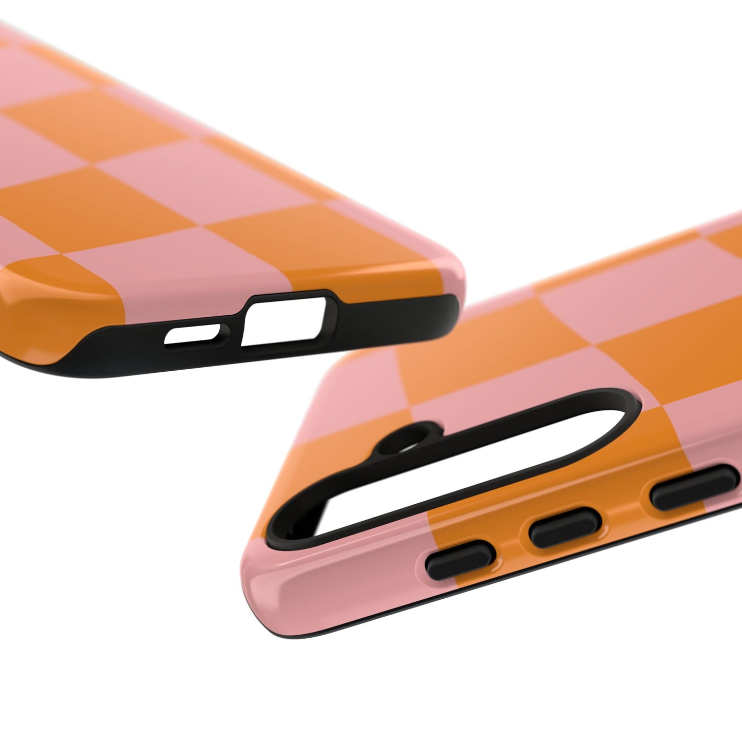 Pink & Orange Wavy Checker Samsung Case
