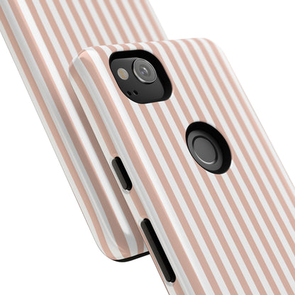 Blush & White Stripe Google Pixel Case