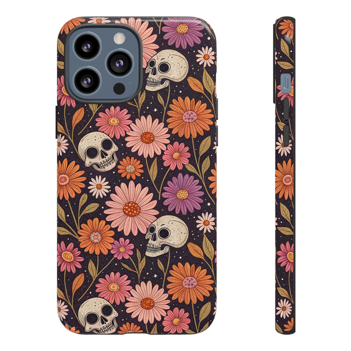 Skulls & Fall Florals iPhone Case