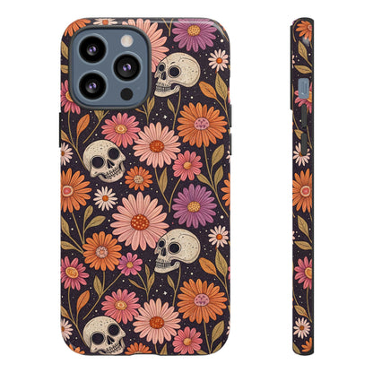 Skulls & Fall Florals iPhone Case