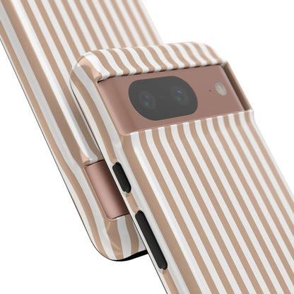 Tan & White Stripe Google Pixel Case