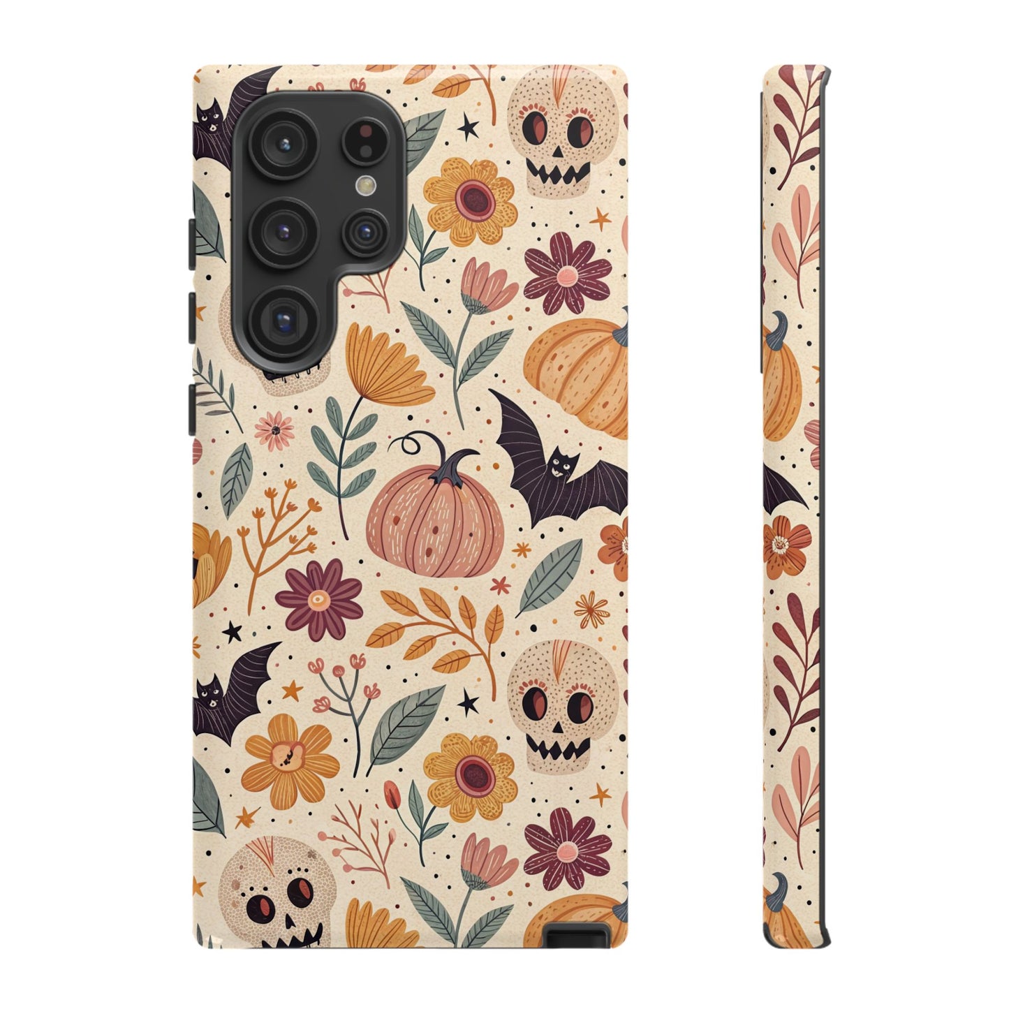 Halloween Skulls & Pumpkins Floral Samsung Case
