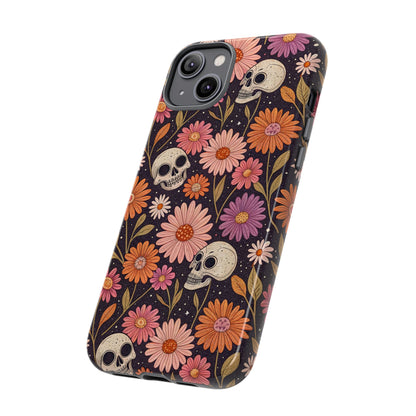 Skulls & Fall Florals iPhone Case