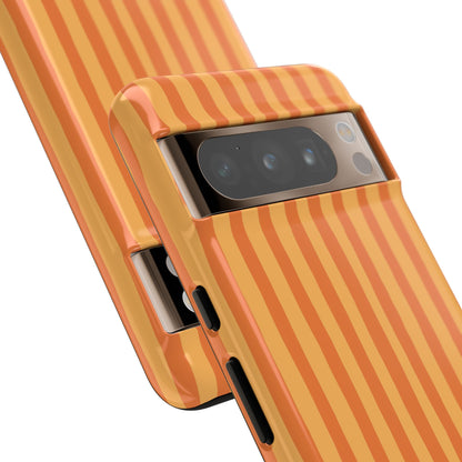 Orange Wavy Stripe Google Pixel Case