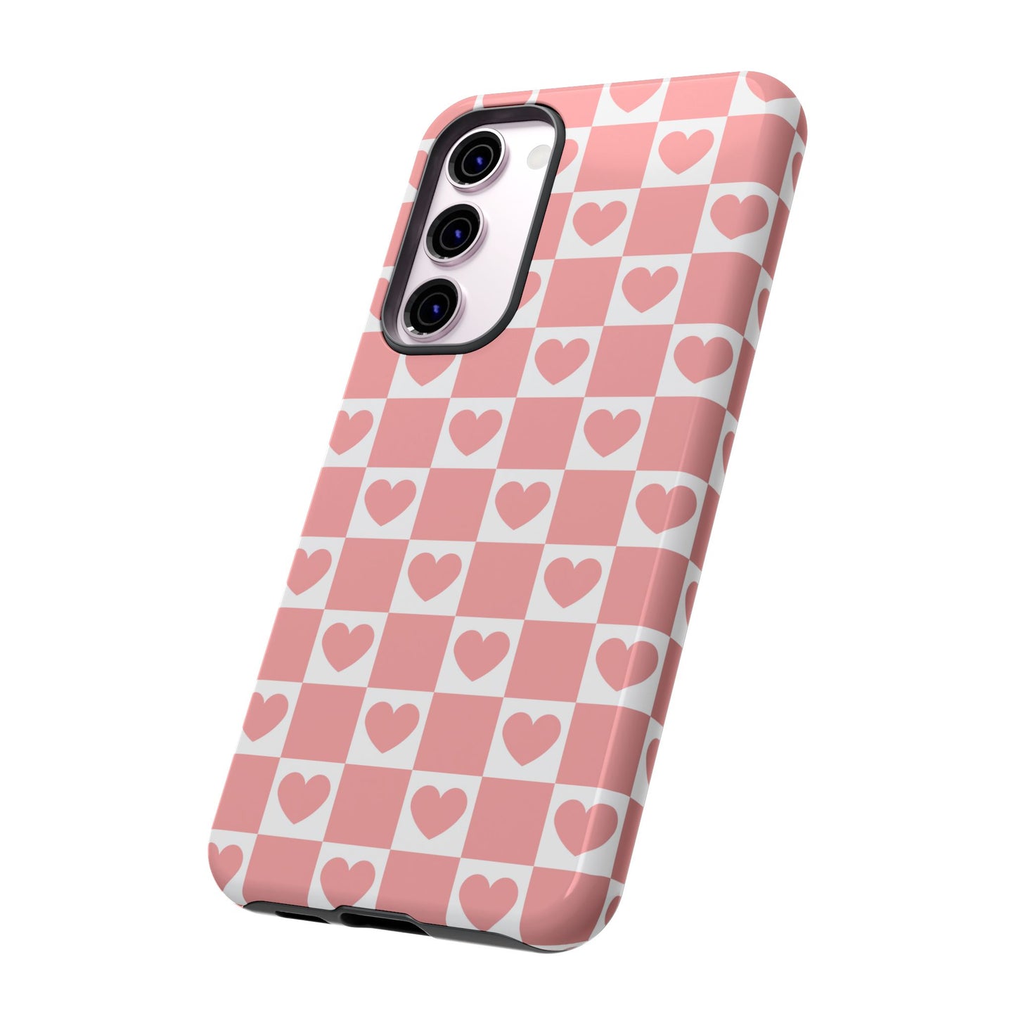 Pink Heart Checkerboard Samsung Case
