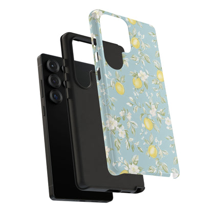 Lemon Blossom Blue Samsung Case