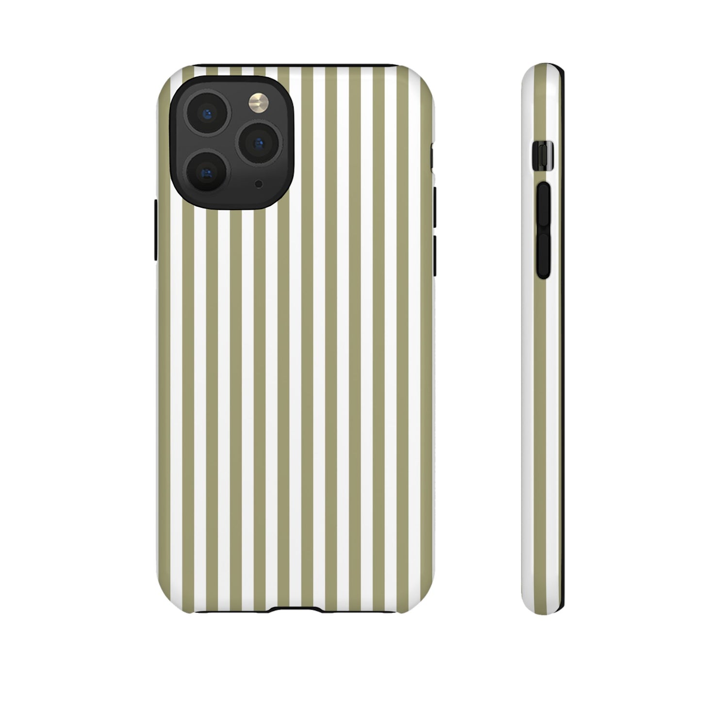 Sage & White Stripe iPhone Case