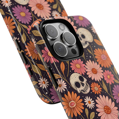 Skulls & Fall Florals iPhone Case