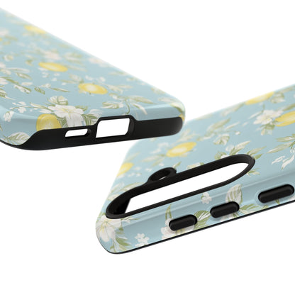Lemon Blossom Blue Samsung Case