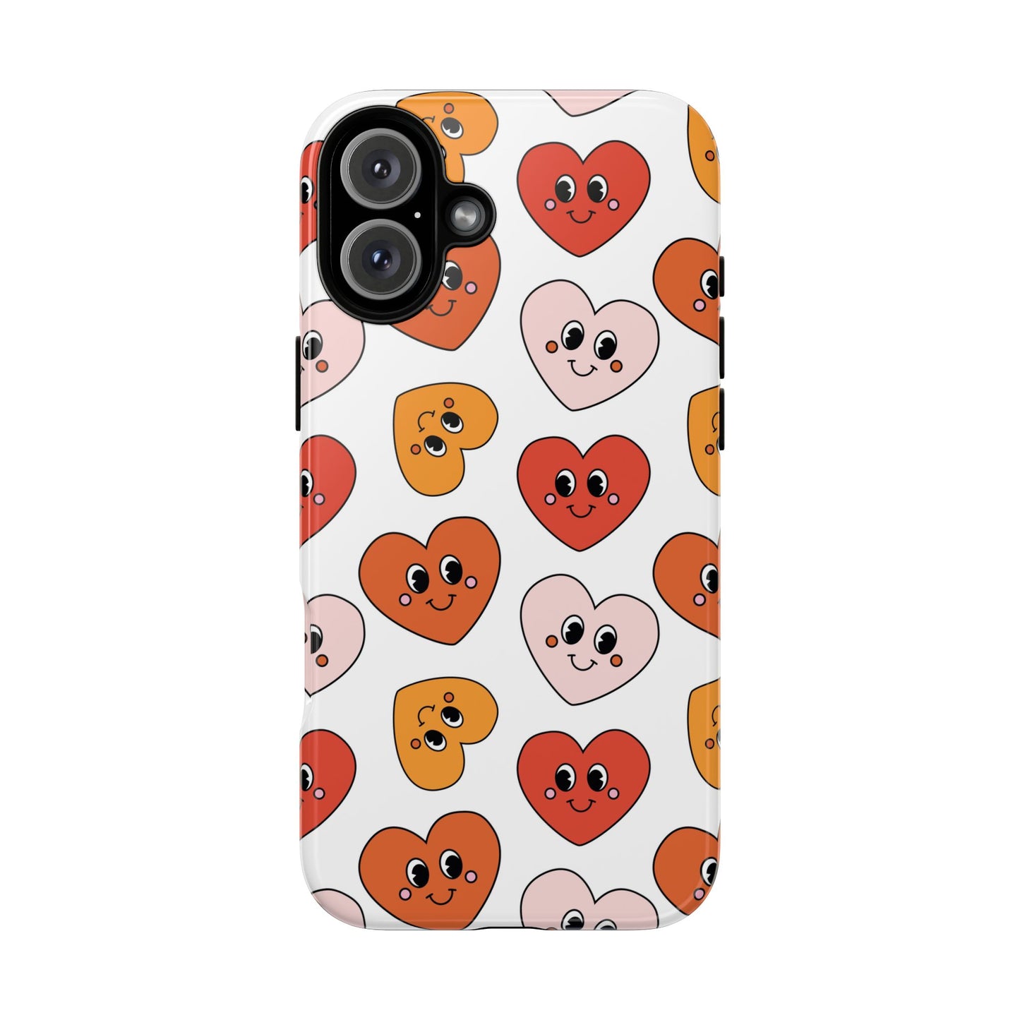 Smiley Heart Faces iPhone Case
