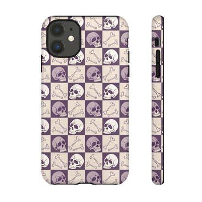Skull & Bones Checkered iPhone Case