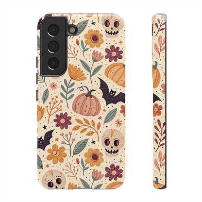 Halloween Skulls & Pumpkins Floral Samsung Case