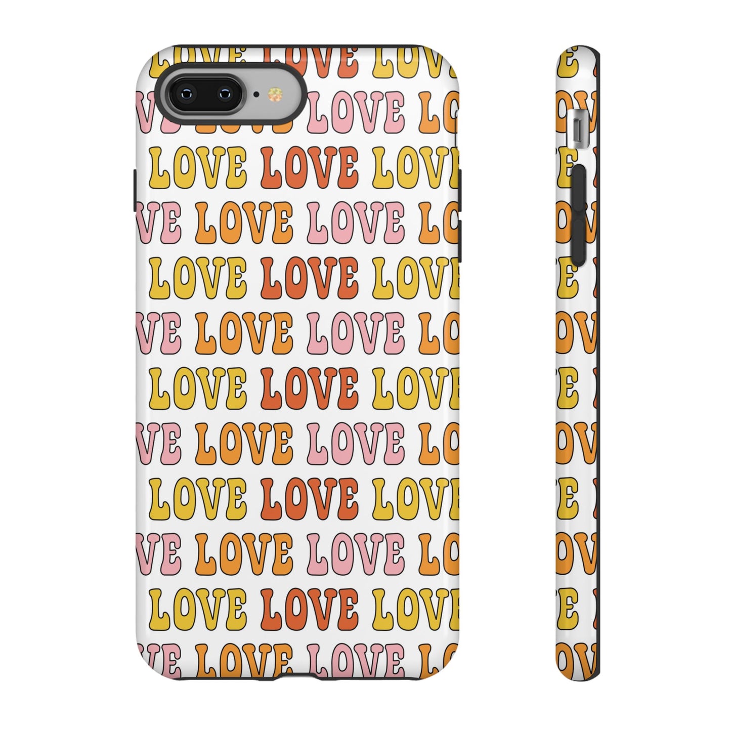 Retro LOVE Typography iPhone Case