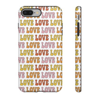 Retro LOVE Typography iPhone Case