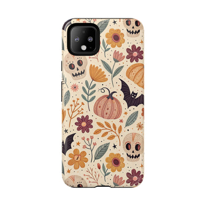 Halloween Skulls & Pumpkins Floral Google Pixel Case