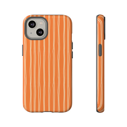Orange Vertical Stripe iPhone Case