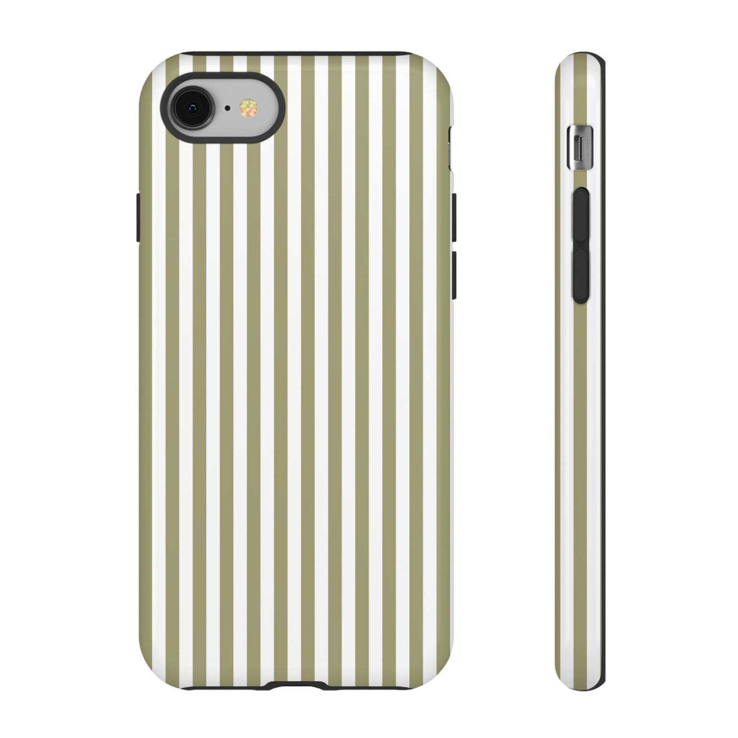 Sage & White Stripe iPhone Case