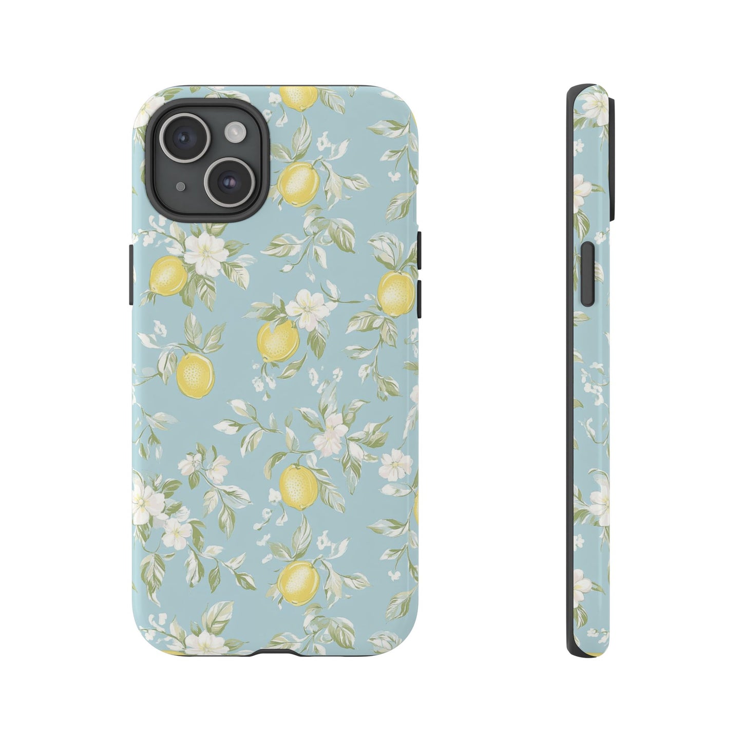 Lemon Blossom Blue iPhone Case