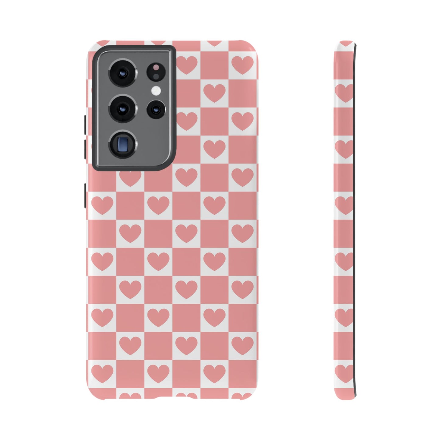 Pink Heart Checkerboard Samsung Case