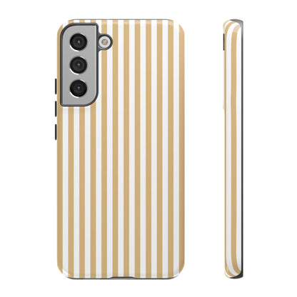 Yellow & White Stripe Samsung Case
