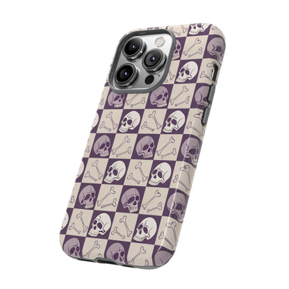 Skull & Bones Checkered iPhone Case