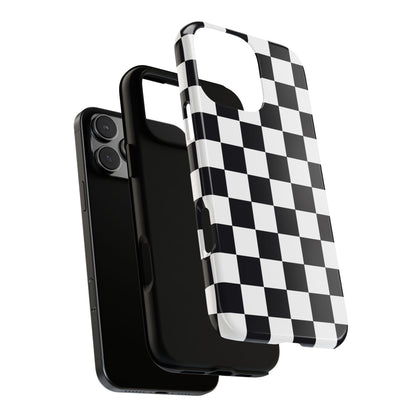 Black & White Checkerboard iPhone Case