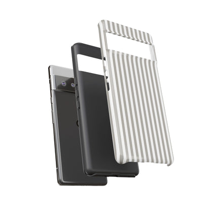 Gray & White Stripe Google Pixel Case