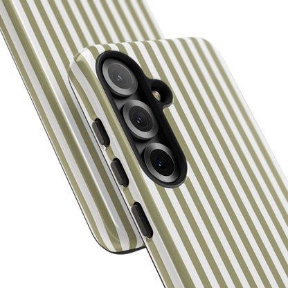 Sage & White Stripe Samsung Case