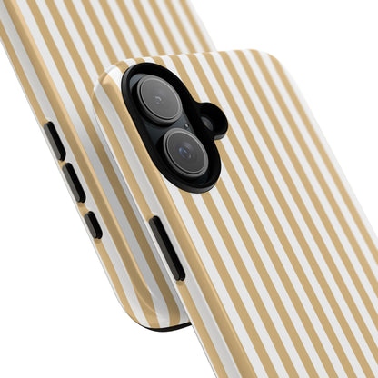 Yellow & White Stripe iPhone Case